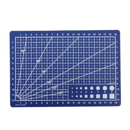 A5 Self-Healing Cutting Mat, Double-Sided Craft Mat with Grid Lines, Precision Rotary Cutting Board for Office Desk, Art Craft, Sewing, Hobby, and DIY Projects ﻿ (Blue) - color: Blue