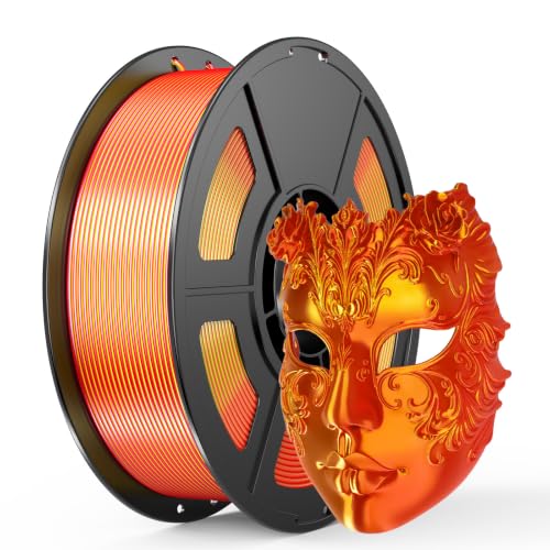 IEMAI Silk PLA+ Filament 1.75mm, Dual-Color Red Gold, 1KG - color: Dual-red Gold