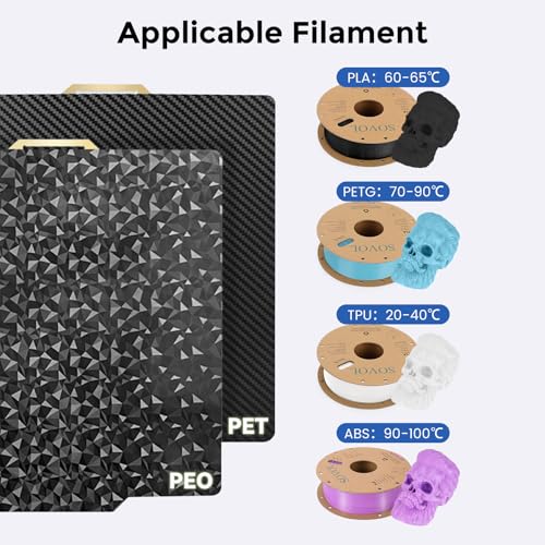 Double Sided PEO PET Build Plate for Bambu Lab A1/P1P/X1C/X1/X1E/P1S - size: 257*257mm