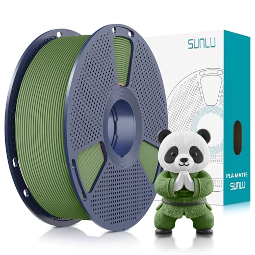 SUNLU 1KG PLA Matte 3D Printer Filament 1.75mm, Matte Olive Green - color: Olive Green, size: 1KG
