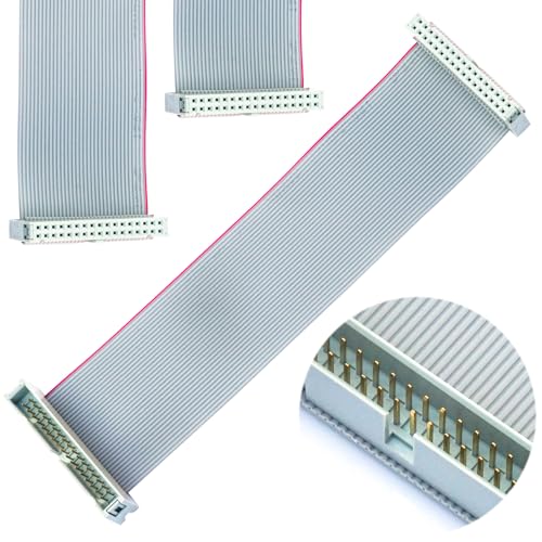 2.54mm Flat Ribbon IDC Cable Male to Female, Flat Ribbon Cable Connector 34P FC 34-Pin 30cm Length 1Pcs (TC-30cm-MF34P-1) - color: Male to Female, size: 34P