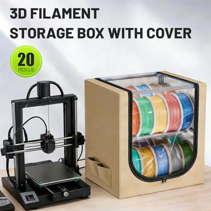 2-Tier 3D Filament Dry Storage Box 20 Rolls of Filaments Cover