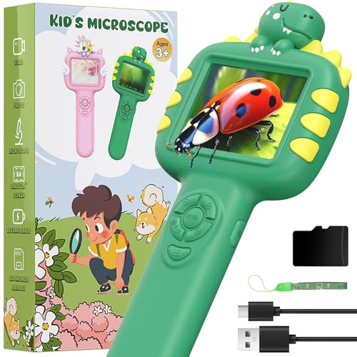Outdoor Handheld Microscope for Kids: Portable 1000X Autofocus - color: Green