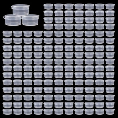 150pcs 7g/7ml Clear Plastic Cosmetic Jars with Snap Lids - color: Zfyoung 150 pcs plastic cosmetic jar