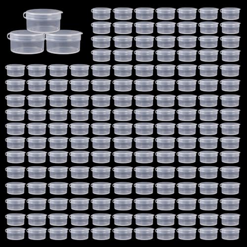 150pcs 7g/7ml Clear Plastic Cosmetic Jars with Snap Lids - color: Zfyoung 150 pcs plastic cosmetic jar