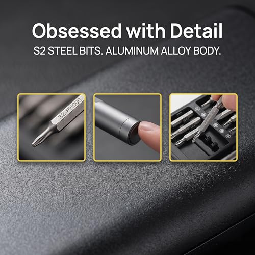 25 in 1 Precision Screwdriver Set, Mini Repair Tool Kit with Magnetic CR-V Bits – Compatible with MacBook, iPhone, Laptop, PC, PS5, Xbox, Switch, Glasses, Watch, Doorbell, Electronics
