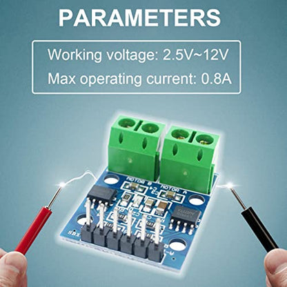 L9110S DC Stepper Motor Module, 5Pcs Dual-Channel H-Bridge DC Stepper Driver Board 2.5-12V Motor Driver Controller Module LED Lights for Arduino Stepper Motor Smart Car