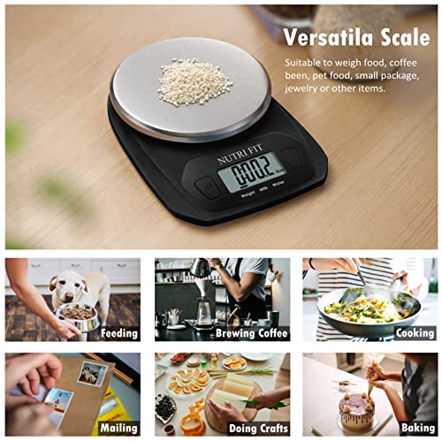 NUTRI FIT Digital Food Scale Small Kitchen Scales Weight in Grams Oz Black - color: Elegant Black