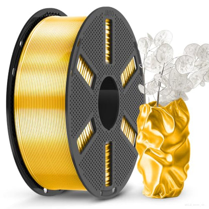 JAYO Silk PLA 3D Printer Filament 1.75mm, 1.1kg, Gold - color: Silk Gold, size: 1.1KG