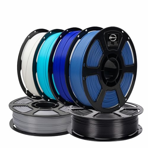 PLA Plus1.75mm 6KG Bundles Blue Series PLA+ 3D Printer Filament - color: Pla-(1kg*6 Plus Royal Blue+black+navyblue+iceblue+white+silvergray)