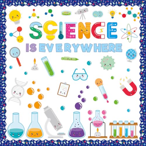 Ceiba Tree 94Pcs Science Bulletin Board Decorations Science Fun Cutouts