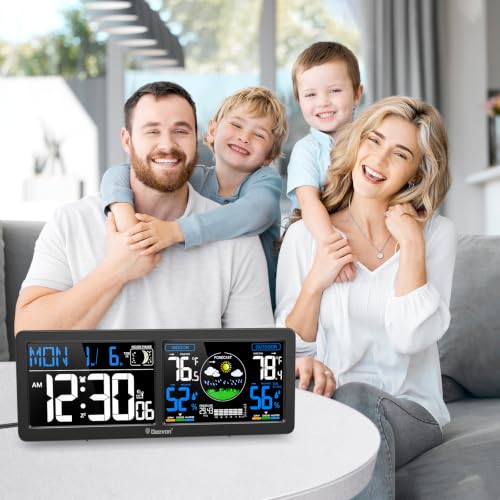 Geevon Weather Station Wireless Indoor Outdoor Thermometer with HD Display