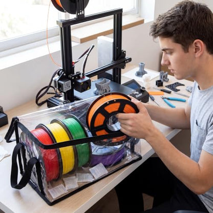 Dansydaisy 2 Pack 3D Printer Filament Storage Box Holds up to 12 Rolls