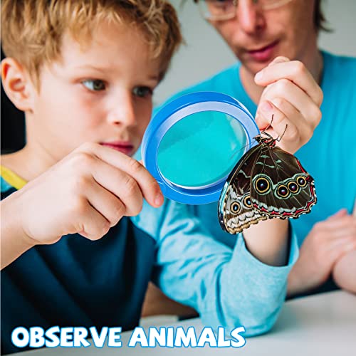 Lewtemi 12 Pack Kids Magnifying Glass with Stand, Multicolor - color: Multicolor