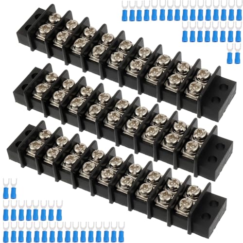 3PCS 9 Circuits Dual Row Screw Terminals Strip with 54PCS Connector - style: 9 Circuits