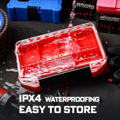 Geinxurn IPX4 Waterproof Small Storage Parts Organizer, Small Parts Case with Removable Dividers, Screwdriver Bit Set Box(5 Boxes) - size: 5pcs Box