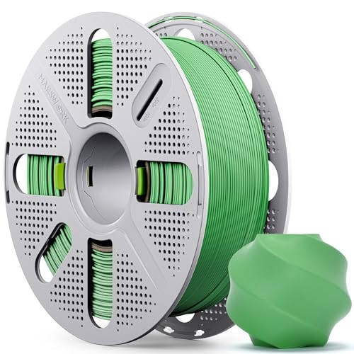 Matte PLA Filament with Quick-Swap Reusable Spool 1kg (2.2lbs), 1.75mm 3D Printing Filament, Compatible with Bambu Lab 3D Printers – Grass Green - color: Matte Grass Green With Spool