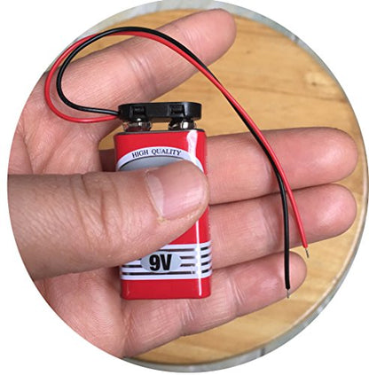 10 Pcs I TYPE 9 Volt Battery Clip And 10 Pcs T Type 9 Volt Battery Connector With Wires Leads