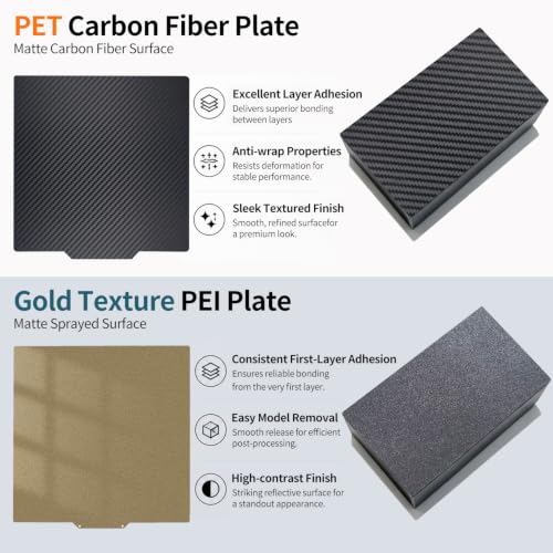 Creator 5 Build Plate 256x256MM Dual Smooth PEO Textured PEI Sheet - size: 256x256