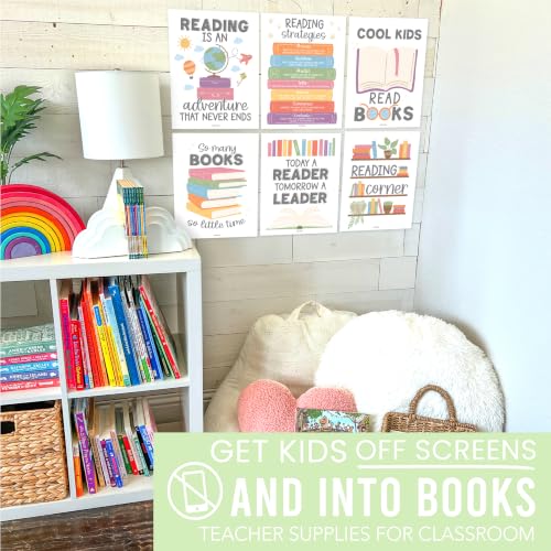 Reading Posters for Classroom Elementary and Library Decor - Reading Corner - color: Boho Pastel 2