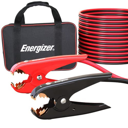 Energizer 1-Gauge 800A Heavy Duty Jumper Battery Cables 25 Ft Booster Jump Start - 25' Allows You to Boost Battery from Behind a Vehicle! - size: 25 Feet (1 Gauge)
