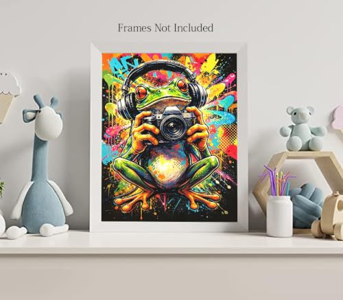 ZOIYINO Animal Graffiti Wall Art Prints,Kid Wall Art - color: Animal Graffiti Wall Art Prints
