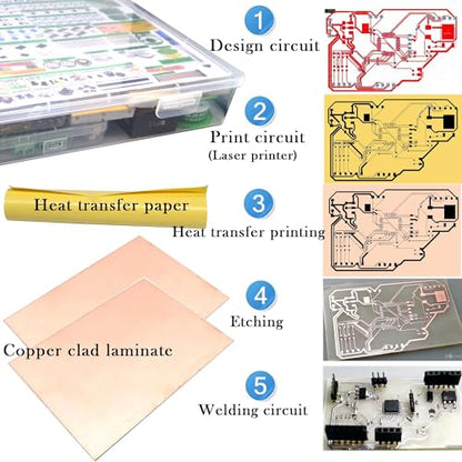 2300PCS XXXXL Complete Set DIY Electronics Component Assortment Box Kit,IC，PCB,Breadboard,Jumper,Magnifying Glass,Resistors,LED,Triode,Potentiometer,Speakers