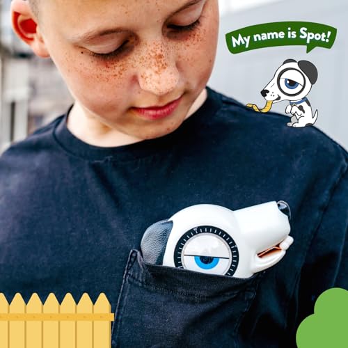 Handy Famm Spot the Dog 4-in-1 Kids Tape Measure with Adjustable Level Eye, Angle Finder & Eraser Ears – Montessori STEM Learning Tool for Children Ages 3+, Educational Construction Toy - style: Spot