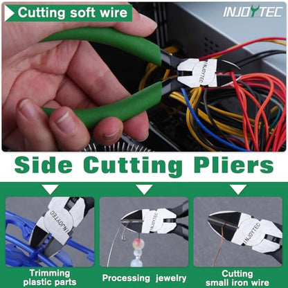 Mini Wire Flush Cutters 4.5 Inch Wire Cutters Diagonal Cutters - size: 4.5"
