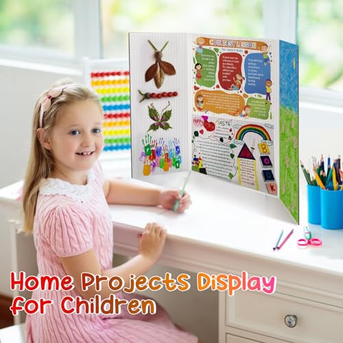 Cosweet 8 PCS 16" x 23" Small Trifold Poster Board for School Projects - size: S-16" x 23"