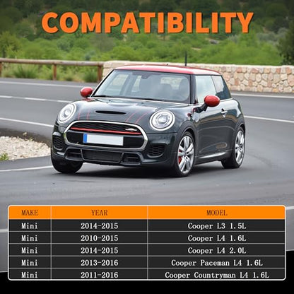 Serpentine Belt Tensioner Idler Friction Wheel & Water Pump Pulley Fit for 2007-2016 Mini Cooper, Cooper Paceman, Cooper Countryman 1.6L 2.0L L4/1.5L L3, Replace 11287598833 11517545958