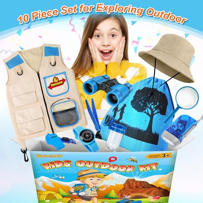 YOPINSAND Kids Explorer Kit & Bug Catcher Kit, Kids Outdoor Exploration Set - color: Blue