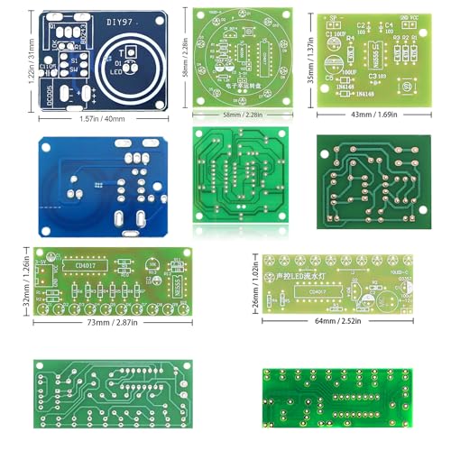 Soldering Practice Kit 5 DIY Electronics Projects Soldering Kit DIY Tesla Coil Simple Welding Skills Plug-in Circuit Kit Learn Soldering Kit for Beginners (5-Kits-TSL) - style: Soldering-All