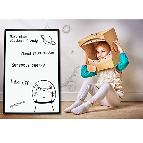 JILoffice Magnetic White Board, Dry Erase Board 36 x 24 Inch - color: Black, size: 36"W x 24.1"H