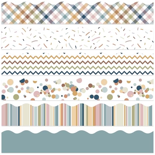 Containlol 118ft Bulletin Board Border Classroom Border, Boho Earth Tone - style: Boho Earth Tone