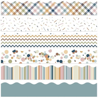 Containlol 118ft Bulletin Board Border Classroom Border, Boho Earth Tone - style: Boho Earth Tone