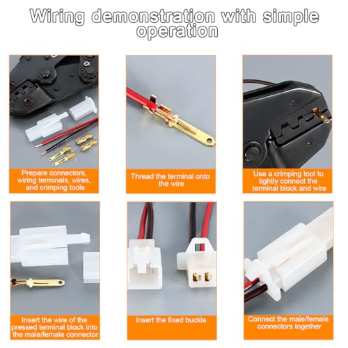 Mandark Car Electrical Wire Connectors Kit, 432PCS 2.8mm 2 3 4 6 9 Pin Electrical Wire Male Female Plug Assortment, Auto Pin Header Crimp Wire Terminals Connector Set, Universal for Vehicles