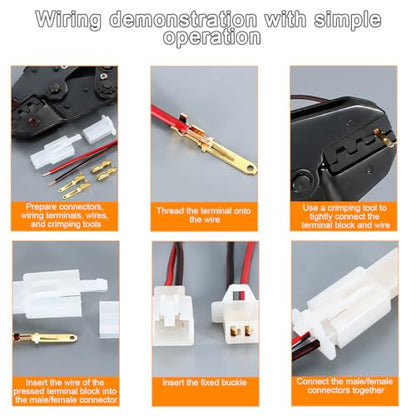 Mandark Car Electrical Wire Connectors Kit, 432PCS 2.8mm 2 3 4 6 9 Pin Electrical Wire Male Female Plug Assortment, Auto Pin Header Crimp Wire Terminals Connector Set, Universal for Vehicles