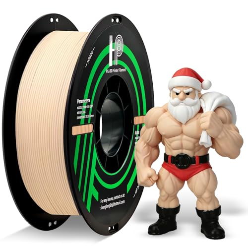 HP3DF PLA Filament, 3D Printer Filament, PLA Filament 1.75mm Dimensional Accuracy +/- 0.02mm, 1KG Spool (2.2 lbs), Fit Most FDM Printer (Skin Beige) - color: Skin Beige
