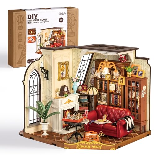 Rolife Living Room DIY Miniature House Kit with LED Light - color: Living Room