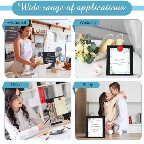 Fainne 2 Pcs Magnetic Stand Bulletin Board Metal, Black, 12.6 x 11 Inches - color: Black, size: 12.6 x 11 Inches