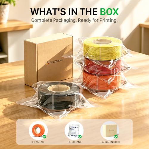 NextShapes Matte PETG Filament Refill 1.75mm 3D Printer Filament,Red 1KG - color: Red