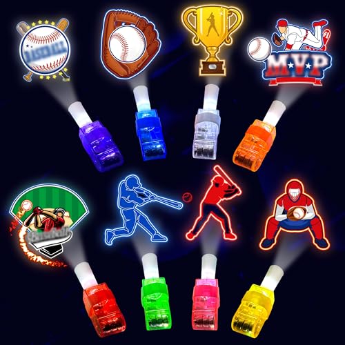 24 Pcs Baseball Party Favors LED Finger Lights Toys for Kids Ages 3-12 - style: Baseball
