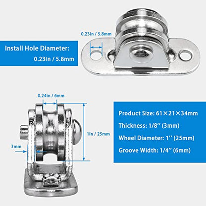 Small Pulley Block Silent Wall Mount Pulley Wheel