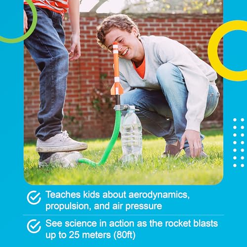 Green Science - Green Rocket - STEM Rocket Launcher for Kids - Build & Launch a Recycled Rocket with Air Pressure - Educational Toy for Young Scientists - Easy & Engaging Science Experiment - style: Rocket Kit