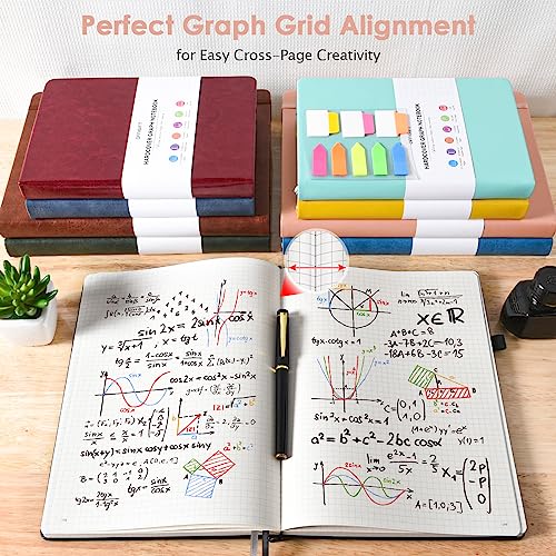 Graph Paper Notebook A4, 312 Numbered Pages Squared Grid Journal 8.5" x 11" - color: Pink, size: A4