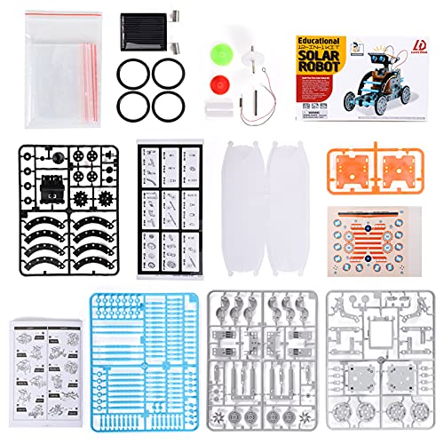 Lucky Doug 12-in-1 Solar Powered Robot Building Kits Toys - color: Grey