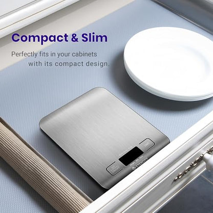Etekcity Food Kitchen Scale, Digital Grams and Ounces, 11lb - color: Stainless Steel