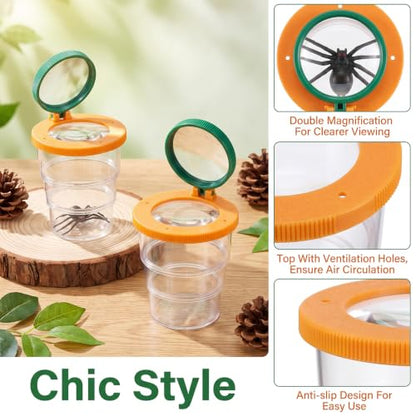 2 Pcs Insect Bug Viewer for Kids, Scalable Portable Bug Container