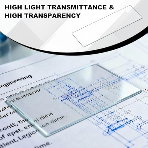 PATIKIL 20x70mm Glass Streak Plate, 4pcs Lab Glass Slides Microscope Glass Slides Optical Optically Clear Glass Slides Smooth Edges High Transparency Transparent Uniform Thickness - size: 20x70mm